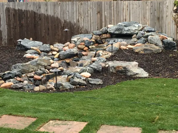 disappearing water fall full view