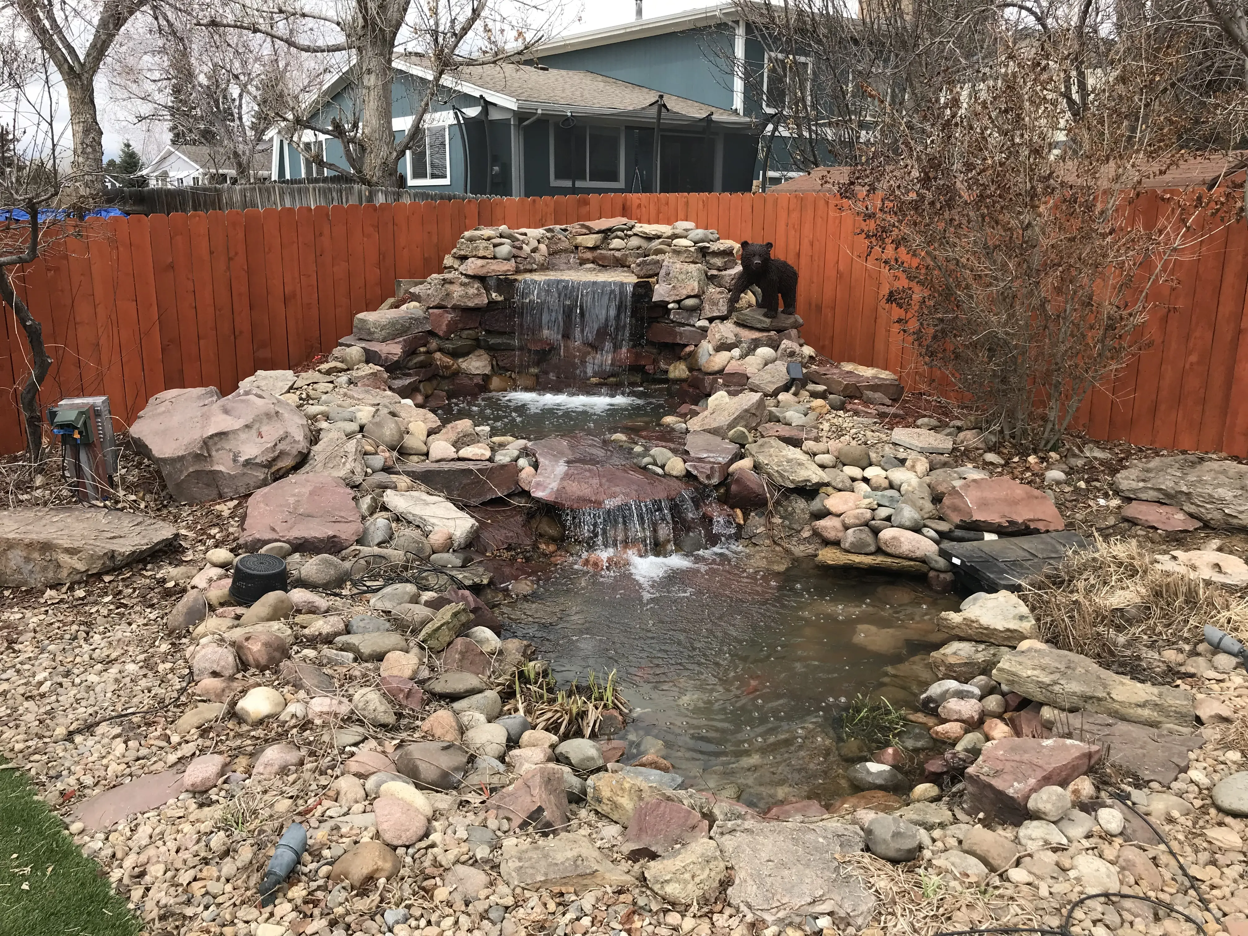 double pool koi pond  